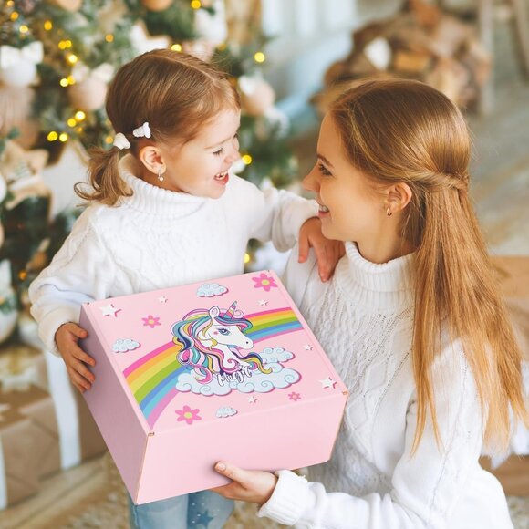 9PCS Unicorn Gifts for Girls Glow in the Dark Blanket Purse Toys for Ages 4-8 - Picture 9 of 9